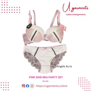 025 - Pink Bra Panty Set - AngelsAura, Size 36